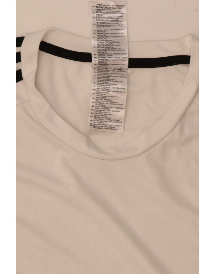Adidas Hombre Aeroready Camiseta Top Grande Poliéster Blanco