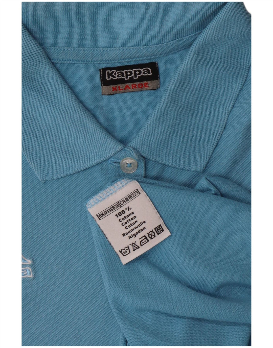 KAPPA Polo Mujer UK 40 XL Algodón Azul