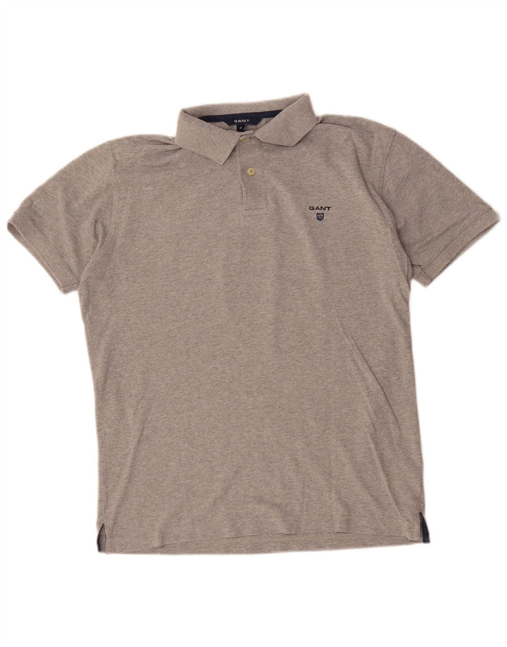 Gant Polo Hombre Gris Medio Algodón