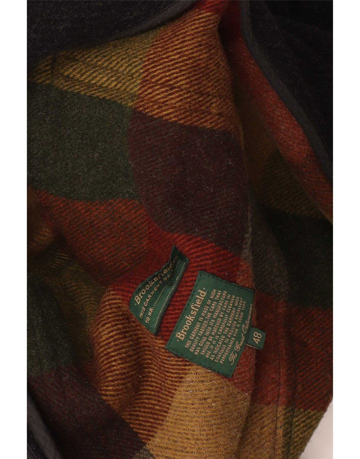 Brooksfield Trenca con capucha para hombre IT 48 Medium Black Herringbone