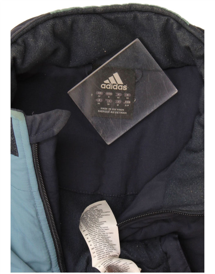 Adidas Chaqueta cortavientos para hombre UK 38 Medium Azul marino Colorblock Poliamida