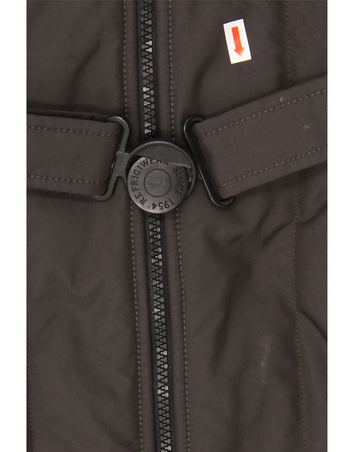 Refrigiwear Abrigo acolchado con capucha para mujer IT 46 Large Khaki Nylon