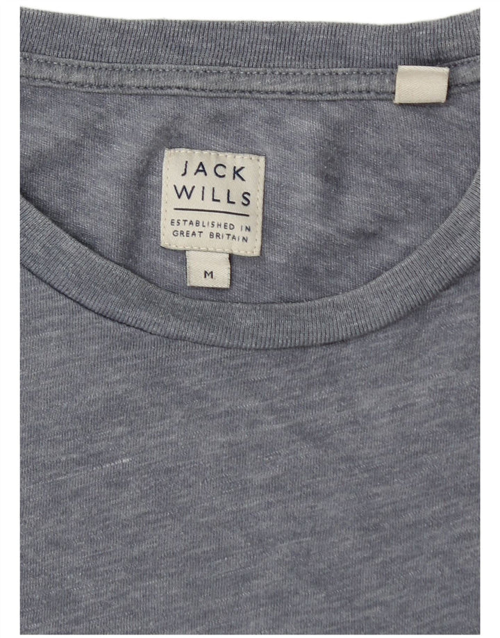 JACK WILLS Camiseta para hombre Top Medium Blue Moteado