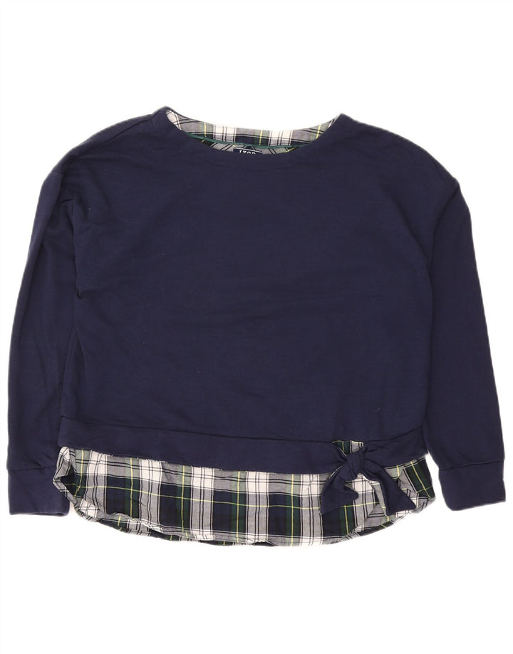 Izod Mujer Sudadera Jumper UK 46 Grande Azul Marino Algodón