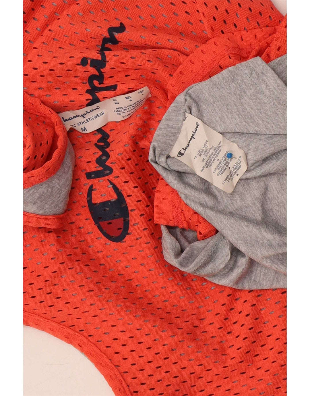 Champion Camiseta sin mangas con gráfico de ajuste atlético para mujer UK 40 Poliéster naranja medio