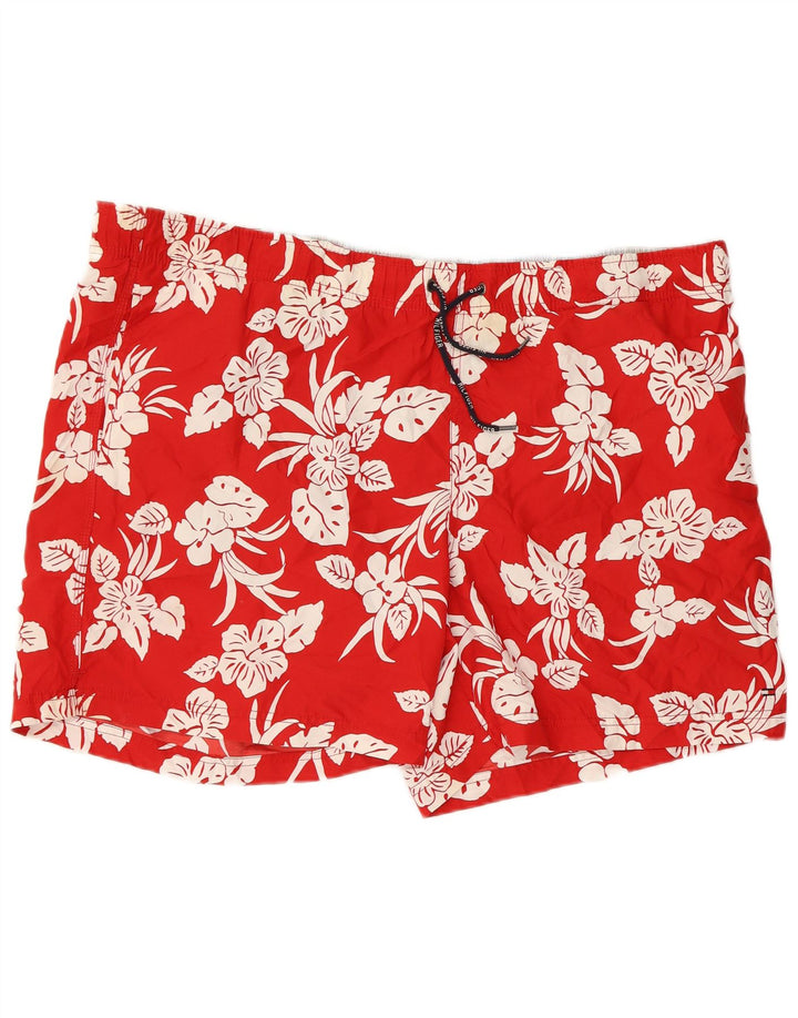 TOMMY HILFIGER Bañador para hombre 2XL Poliéster floral rojo