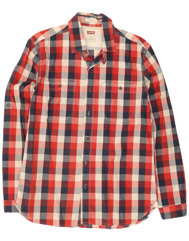 Camisa Levi's Slim Fit De Algodón A Cuadros Rojo Medio Para Hombre