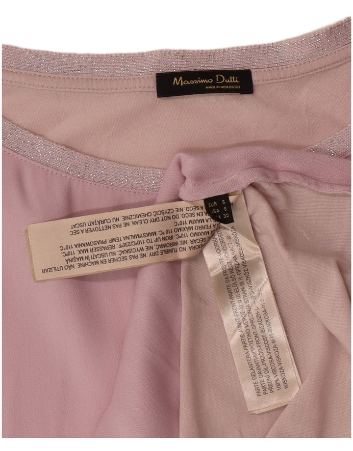MASSIMO DUTTI Blusa extragrande para mujer UK 10 Small Pink Colourblock