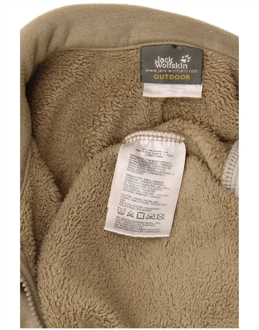 JACK WOLFSKIN Chaqueta de chándal Sherpa para mujer UK 40 Medium Khaki