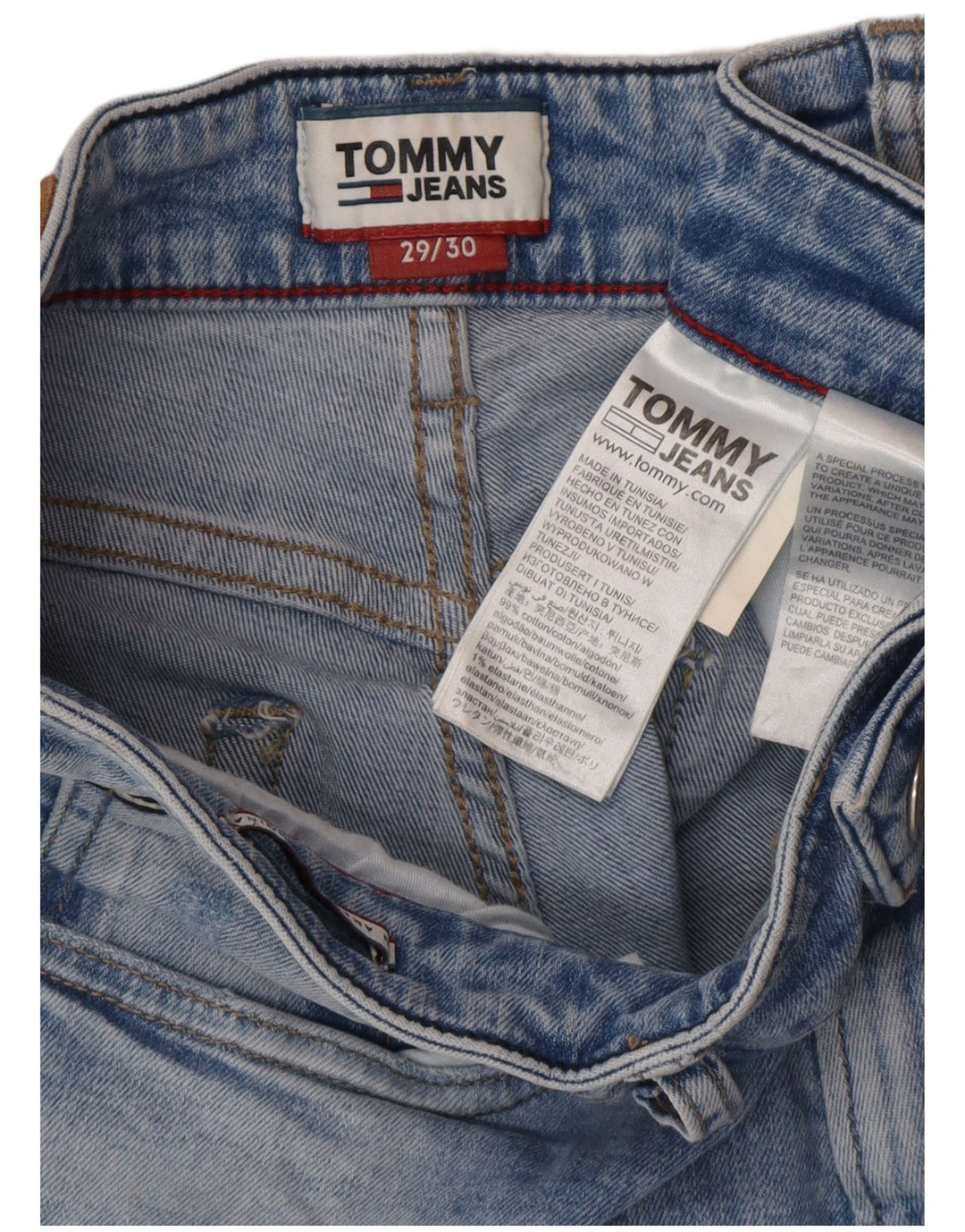 TOMMY HILFIGER Vaqueros ajustados para hombre W29 L30 Algodón azul
