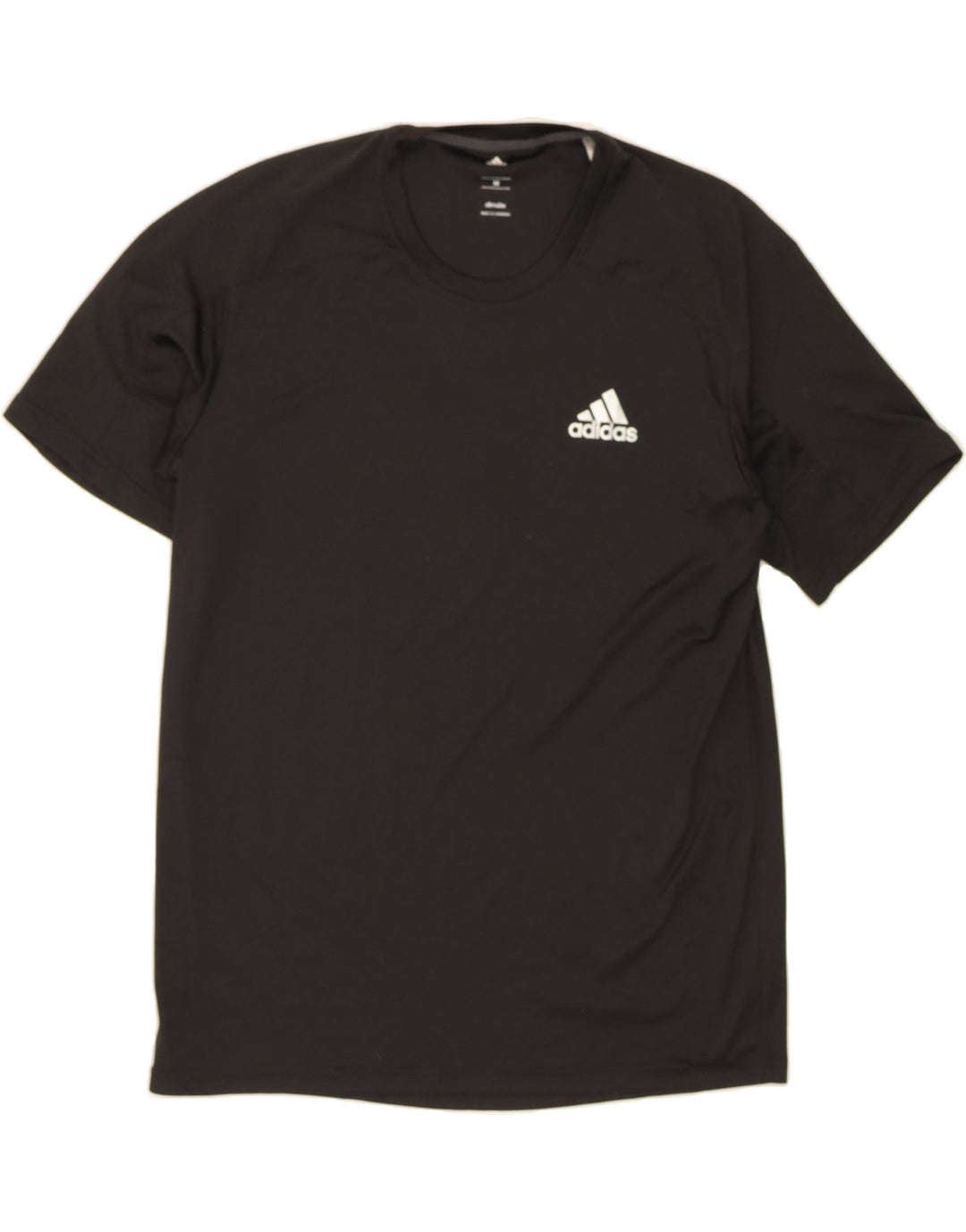 ADIDAS Mens Climalite T-Shirt Top Medium Black Polyester Vintage Adidas and Second-Hand Adidas from Messina Hembry 