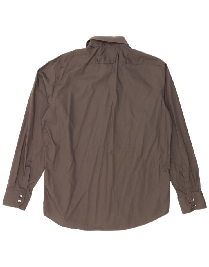 Camisa HUGO BOSS de corte regular para hombre Talla 44 17 1/2 XL Algodón gris