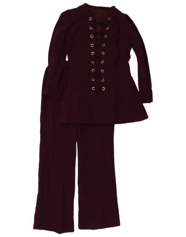 Traje vintage de 2 piezas para mujer IT 44 Medio W24 L29 Púrpura
