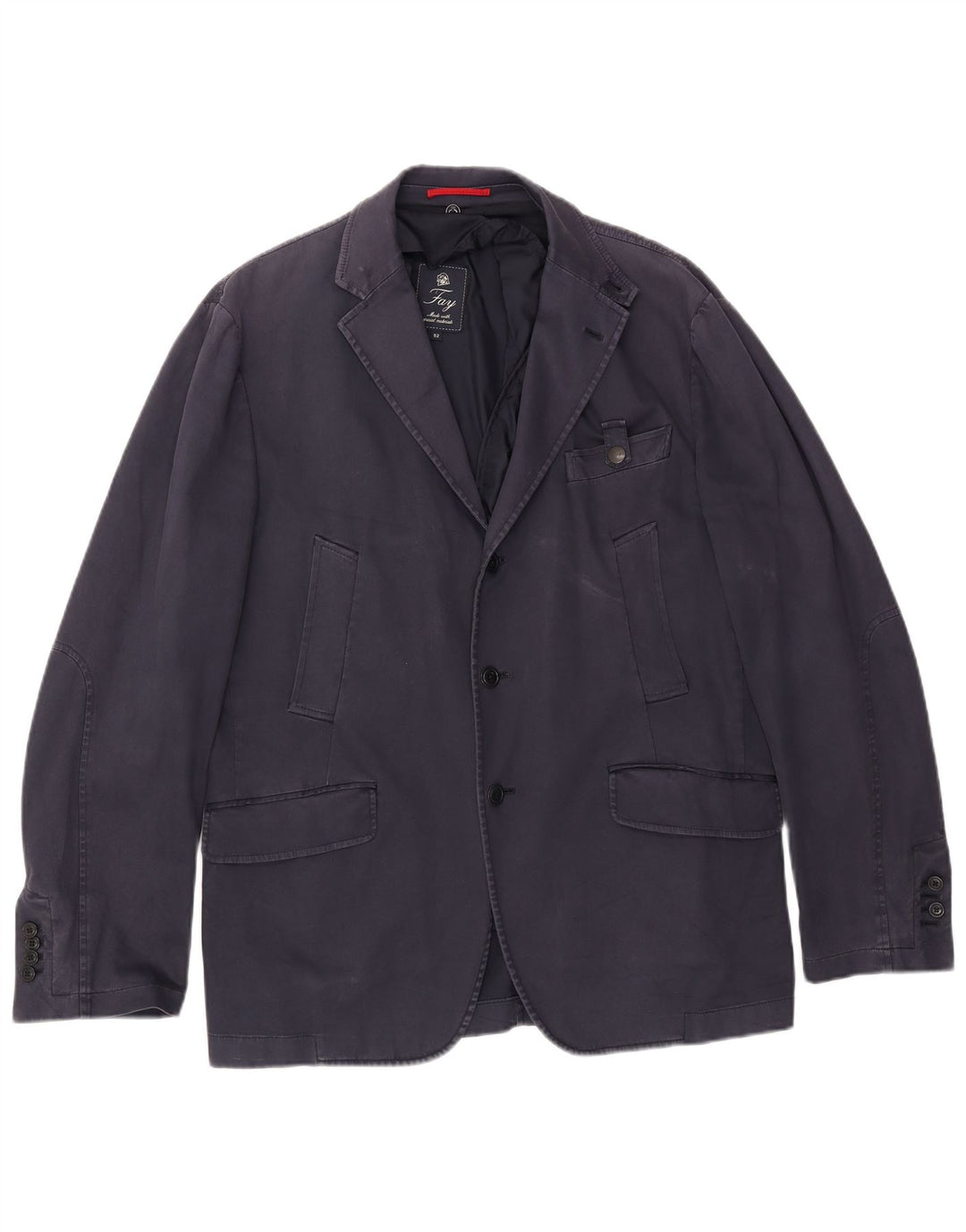 Fay Chaqueta tipo blazer de 3 botones para hombre IT 52 XL Azul marino
