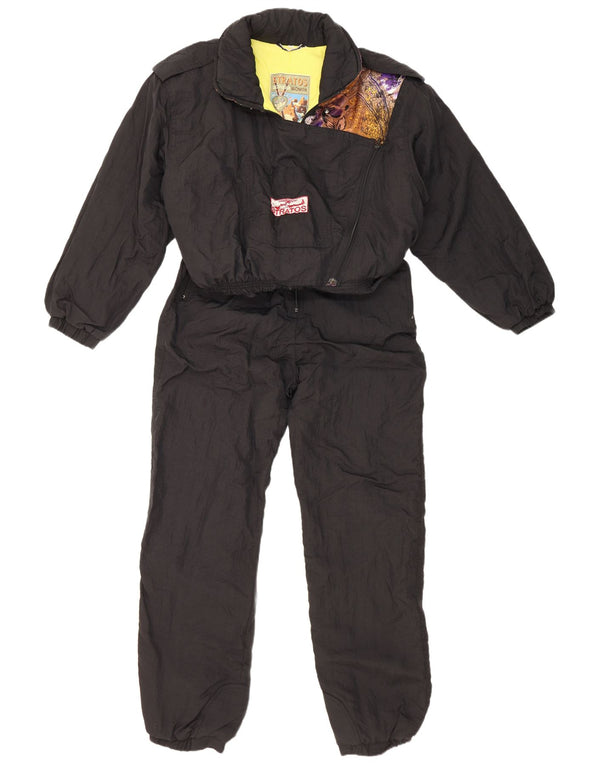 Stratos Womens Ski Jumpsuit IT 42 Medium Black Nylon