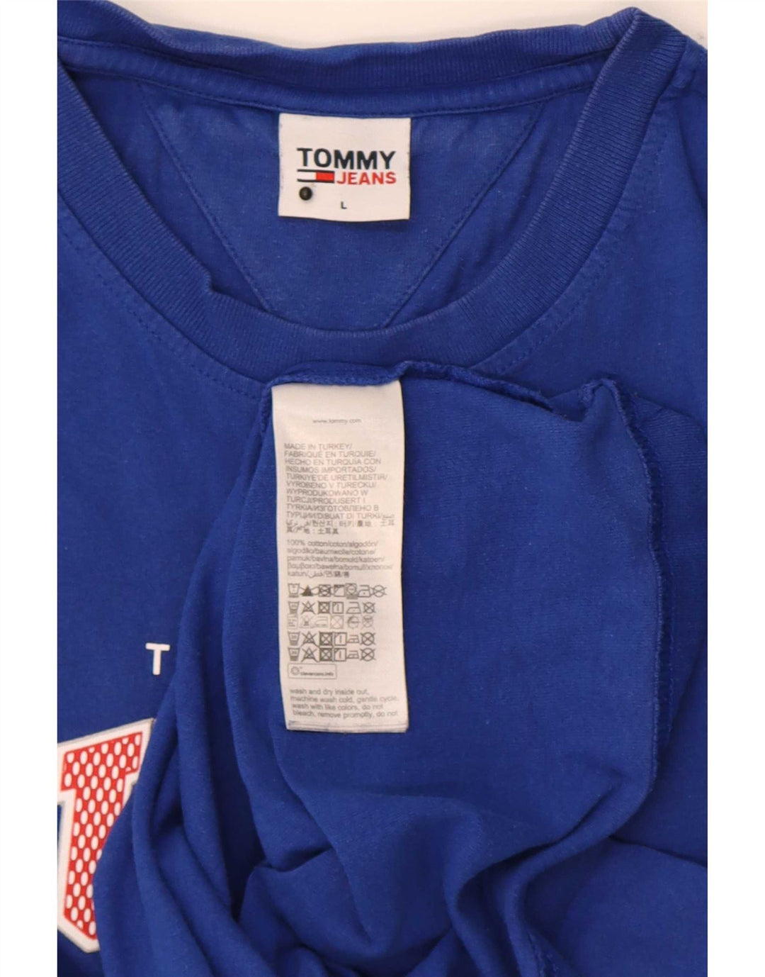 Tommy Hilfiger - Camiseta gráfica para hombre, talla grande, color azul