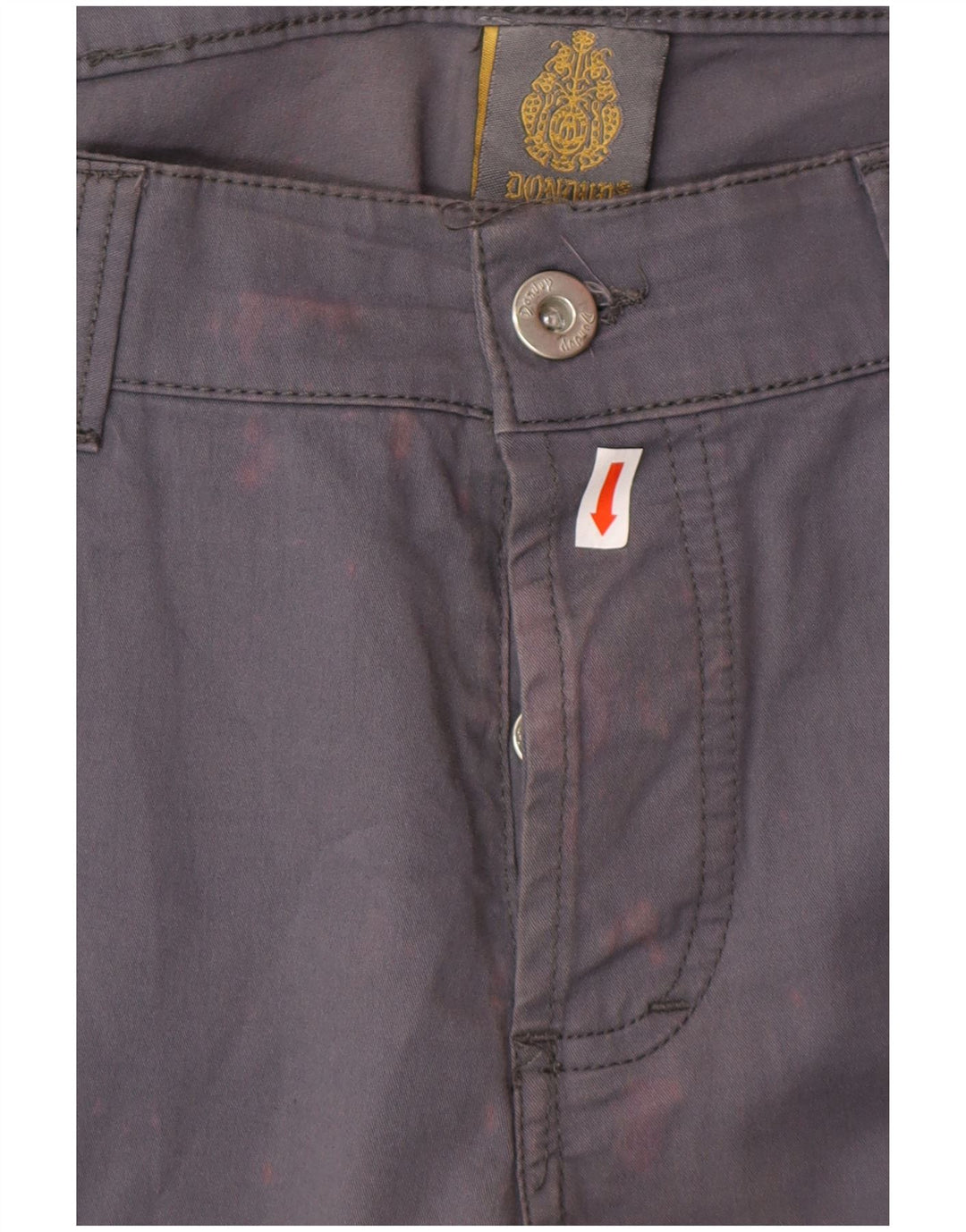 DONDUP Pantalones informales ajustados para hombre W38 L34 Algodón gris