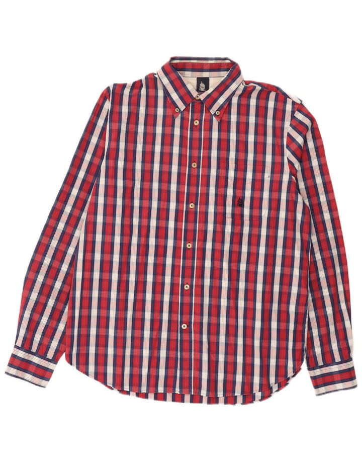 Marina Yachting Camisa Hombre Talla 42 Large Cuadros Rojos