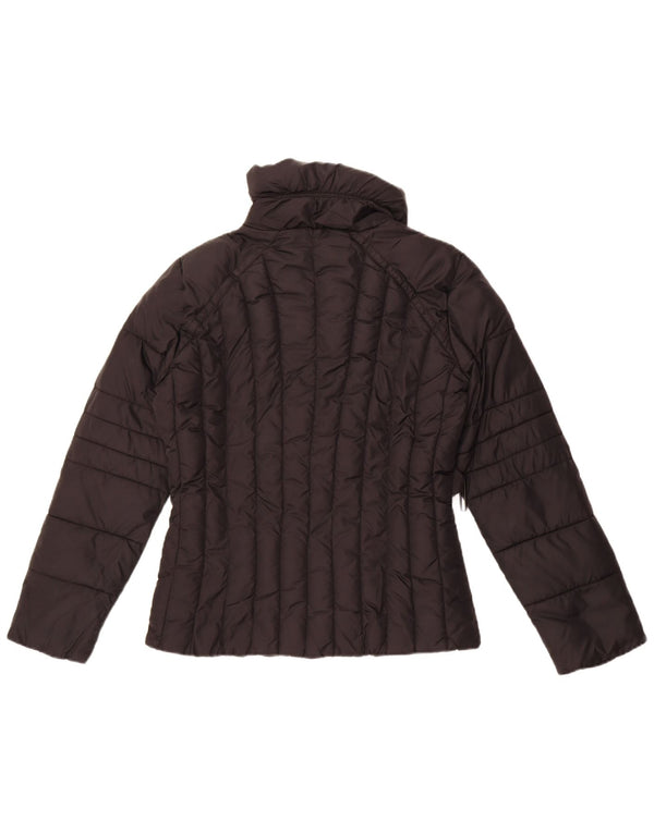 Zara Mujer Chaqueta Acolchada UK 44 Mediana Negro Poliéster