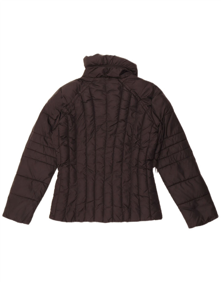 Zara Mujer Chaqueta Acolchada UK 44 Mediana Negro Poliéster
