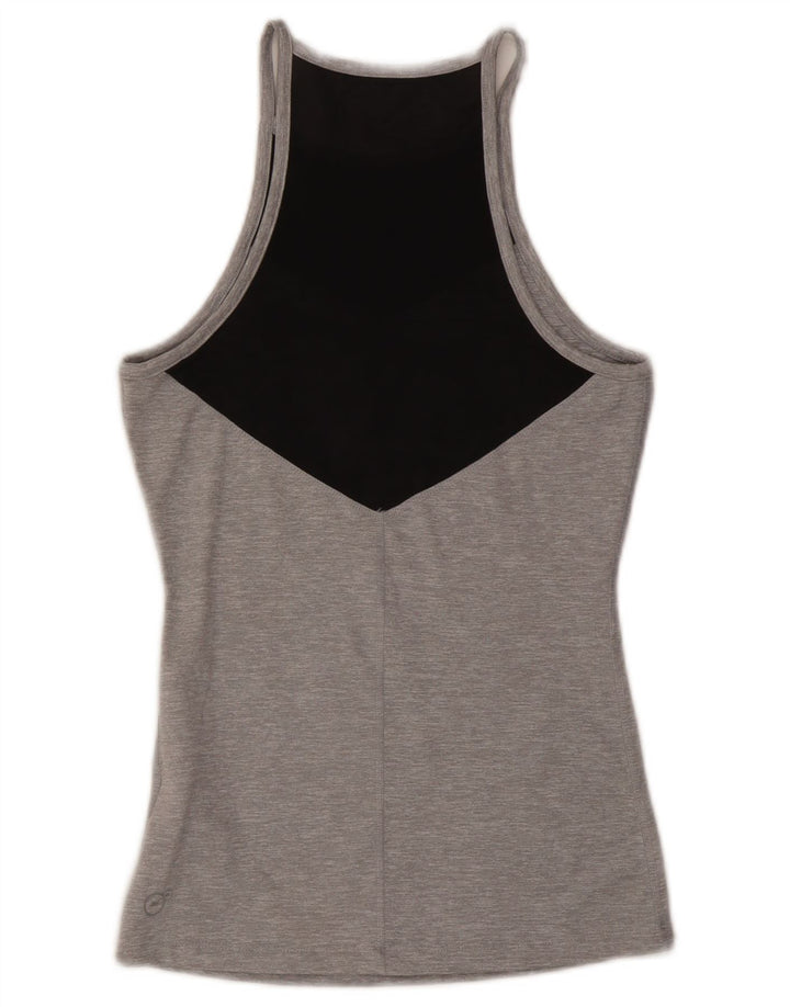 Puma Mujer Chaleco Top UK 10 Pequeño Gris Colorblock Poliéster