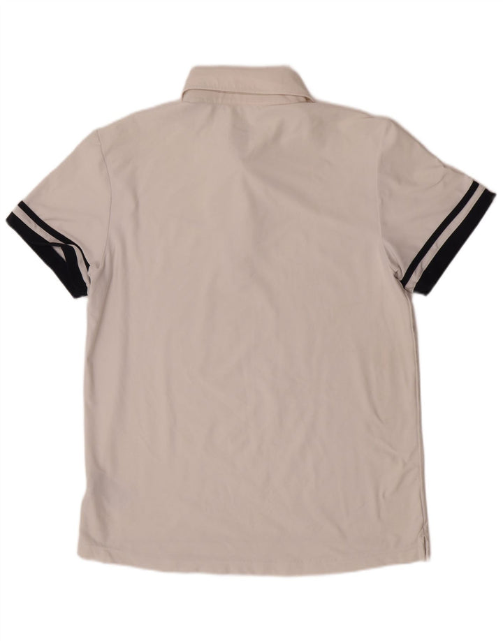 Nike Polo Dri Fit para hombre UK 38/40 Medio Blanco Colorblock Poliéster