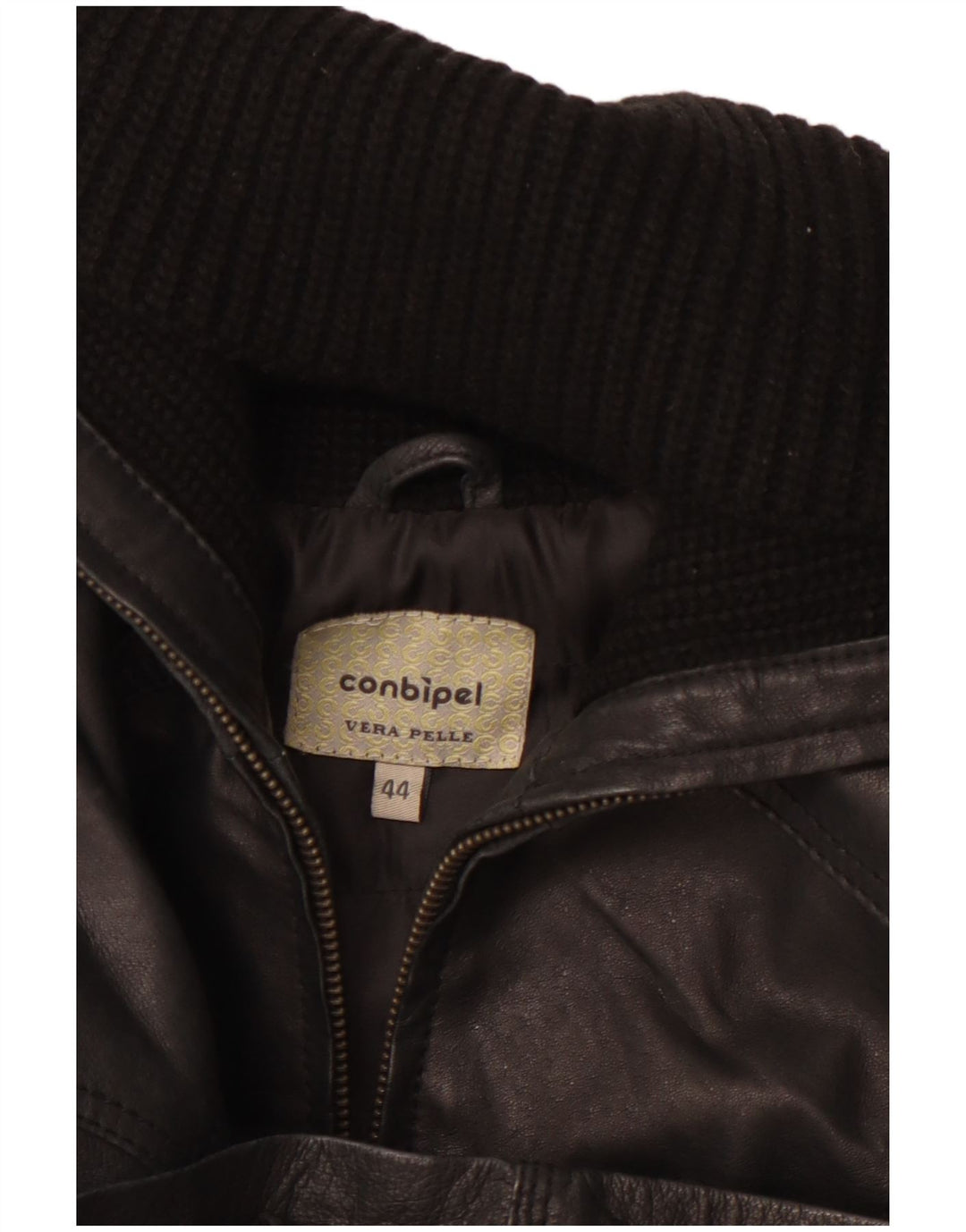CONBIPEL Abrigo de cuero para mujer IT 44 Cuero negro mediano