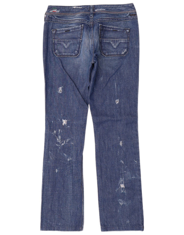 Diesel Mujer Lowky Vaqueros Slim Desgastados W29 L30 Algodón Azul