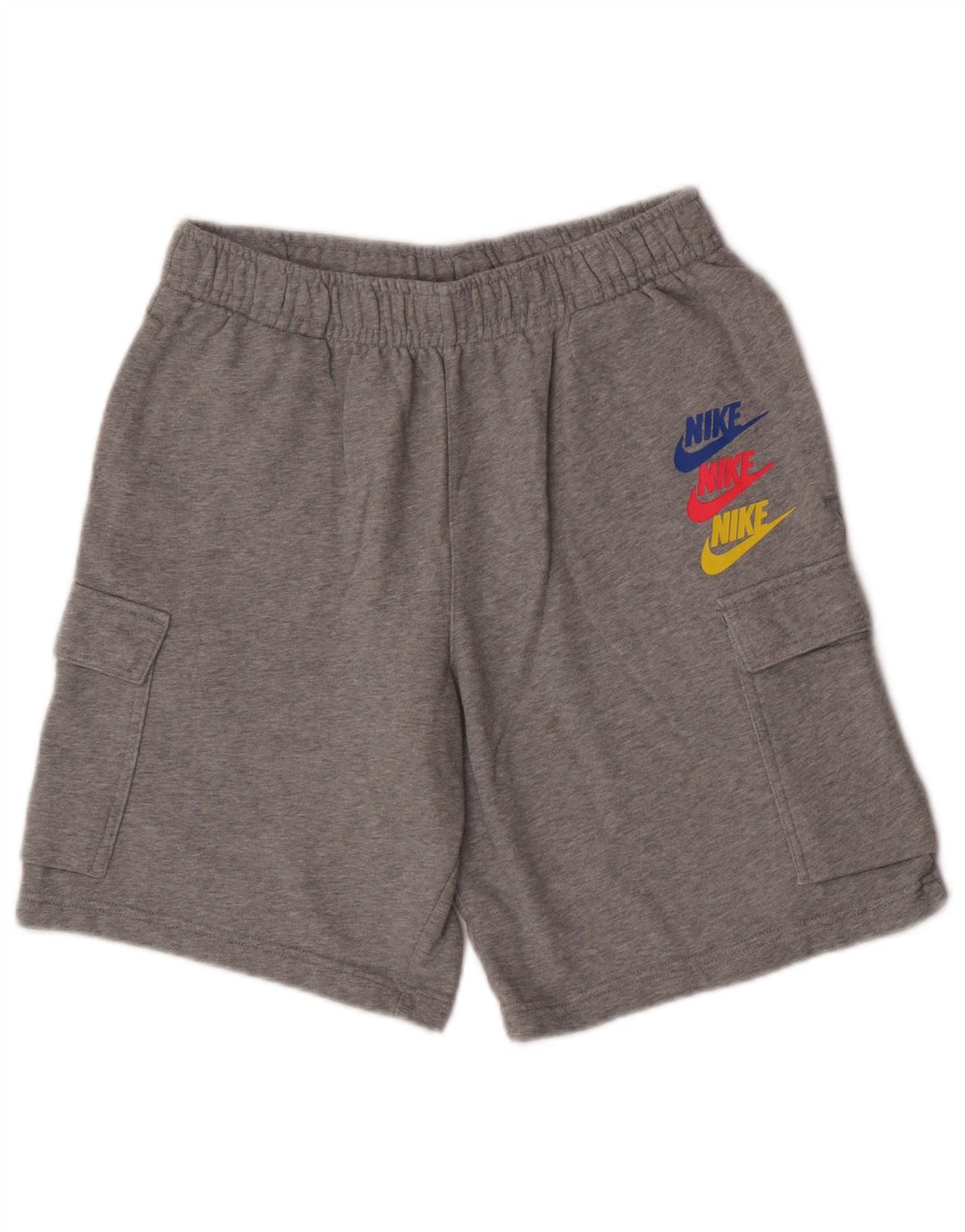 Nike - Pantalones cortos deportivos para hombre, talla pequeña, algodón gris