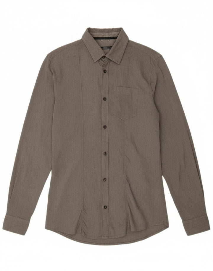 Daniele Alessandrini Camisa Hombre Grande Viscosa Gris