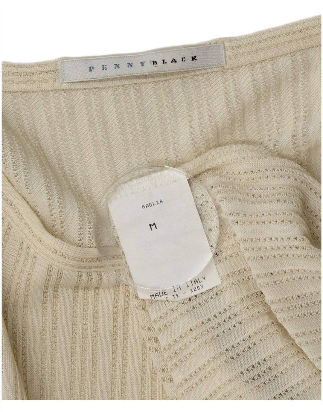 Penny Black Top para mujer de manga larga UK 44 Medium Off White Viscosa