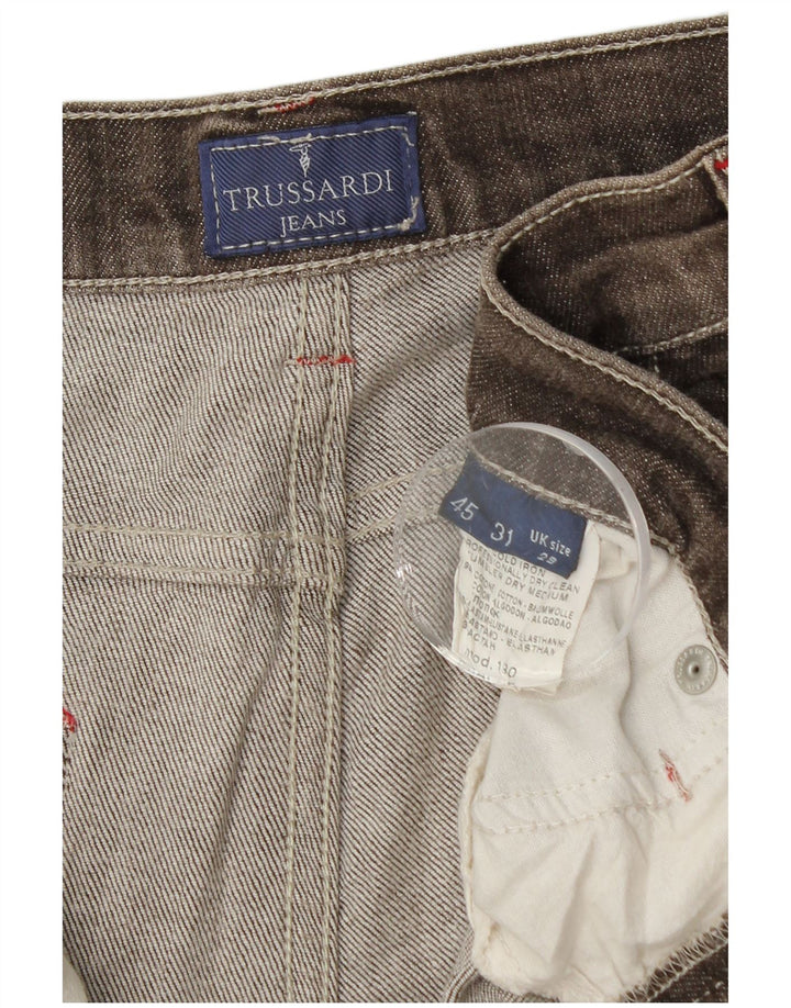 TRUSSARDI Vaqueros rectos para hombre W29 L31 Algodón marrón