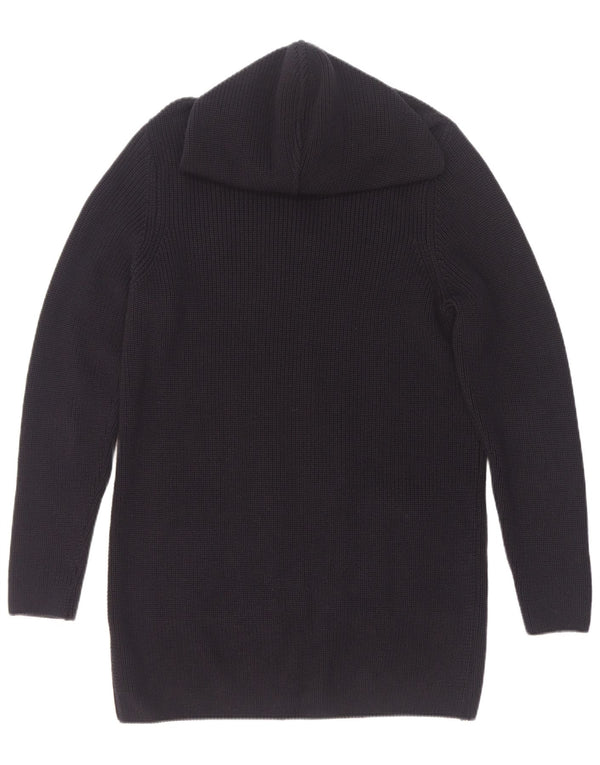Zara Hombre Cárdigan Con Capucha Suéter Pequeño Azul Marino Algodón