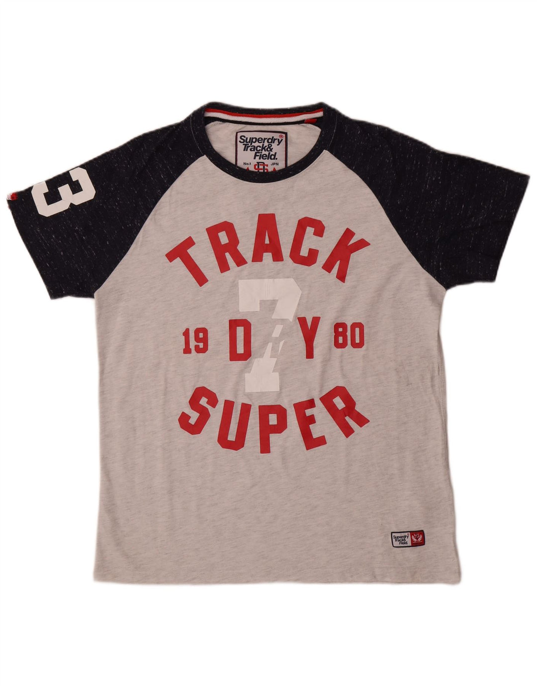 Superdry Camiseta gráfica para hombre Top XL de algodón con bloques de color gris