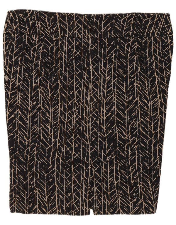 Marks & Spencer Falda Lápiz con Patrón Abstracto para Mujer UK 18 XL W38 Negro