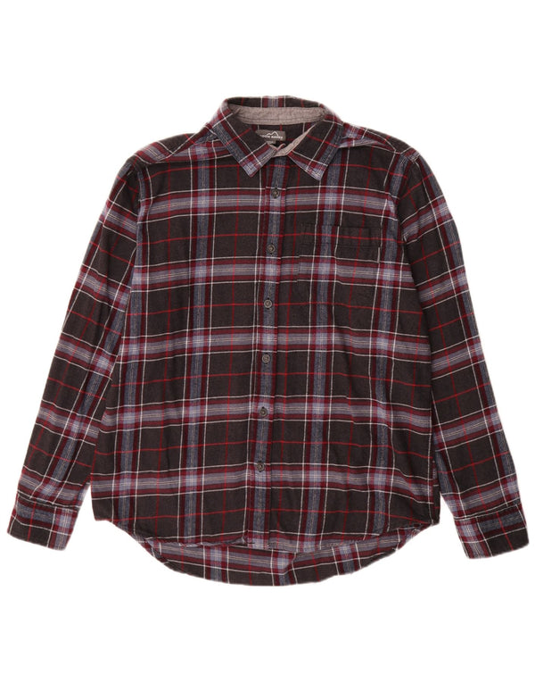 Eddie Bauer Camisa de franela para hombre Algodón a cuadros gris grande