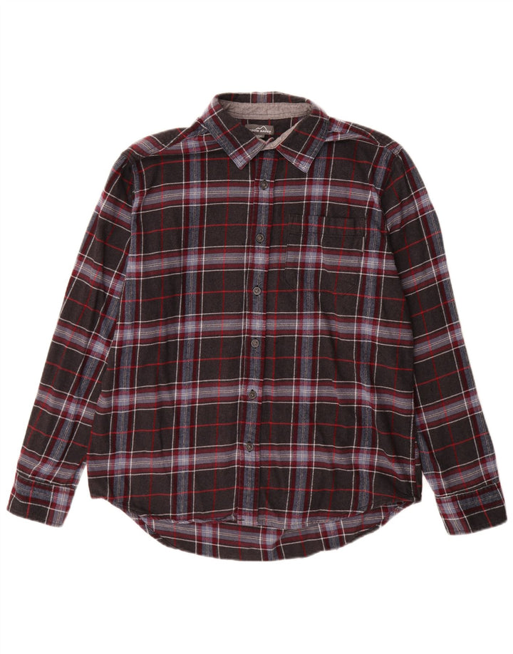 Eddie Bauer Camisa de franela para hombre Algodón a cuadros gris grande