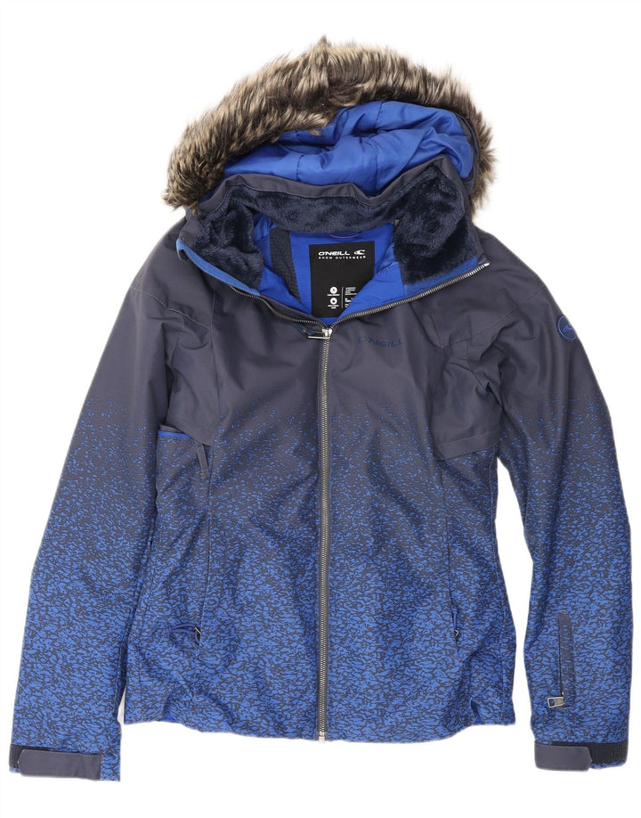 O'Neill Chaqueta cortavientos con capucha para mujer UK 10 Small Azul marino manchado