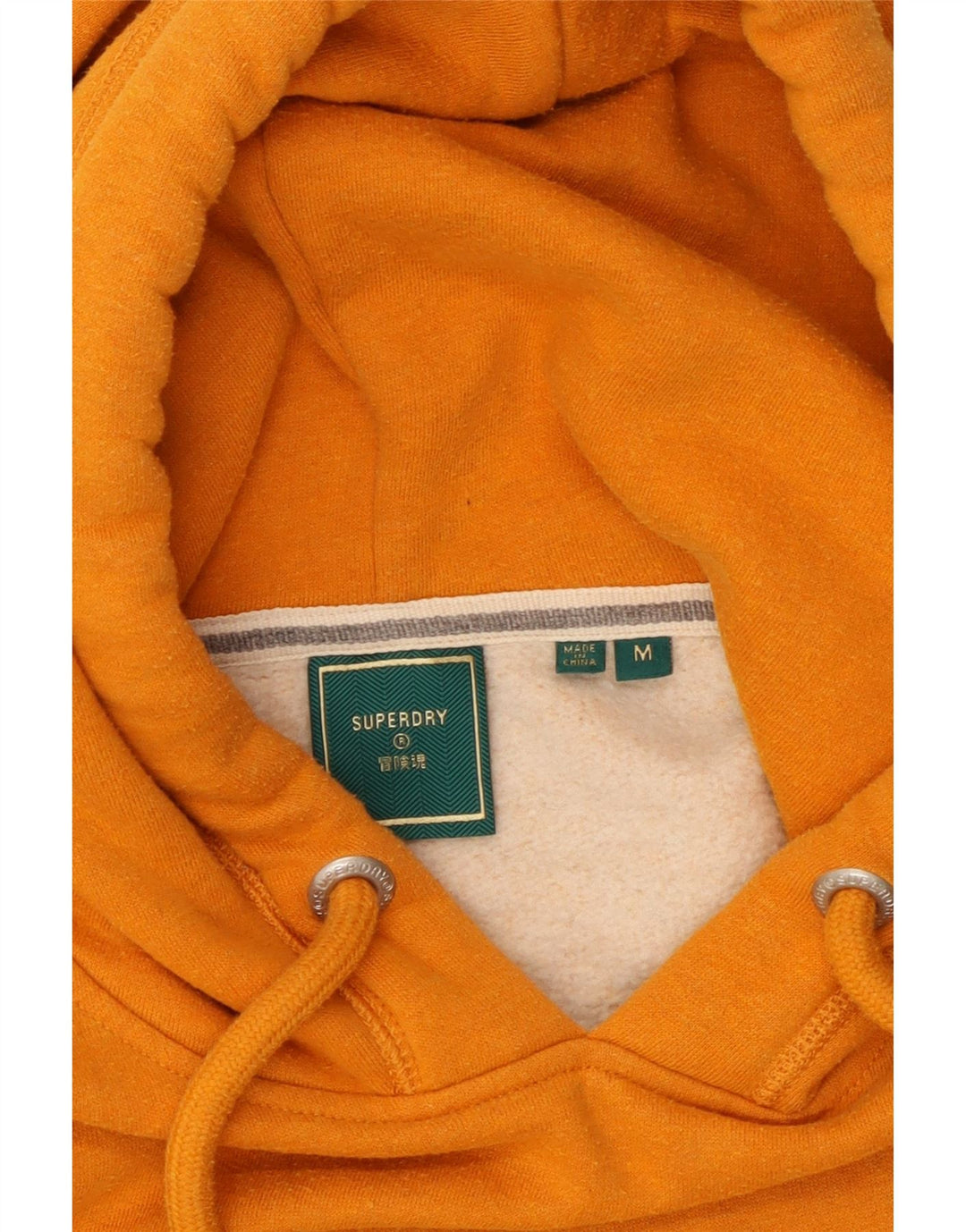 Superdry Jersey con capucha para hombre, color naranja medio, poliéster