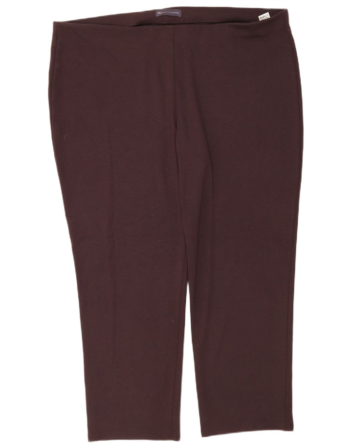 Marks & Spencer Leggings ajustados para mujer UK 22 3XL Marrón Poliéster
