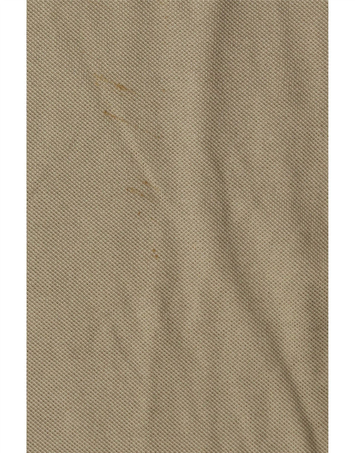 Polo Lacoste para hombre talla 7 2XL algodón beige