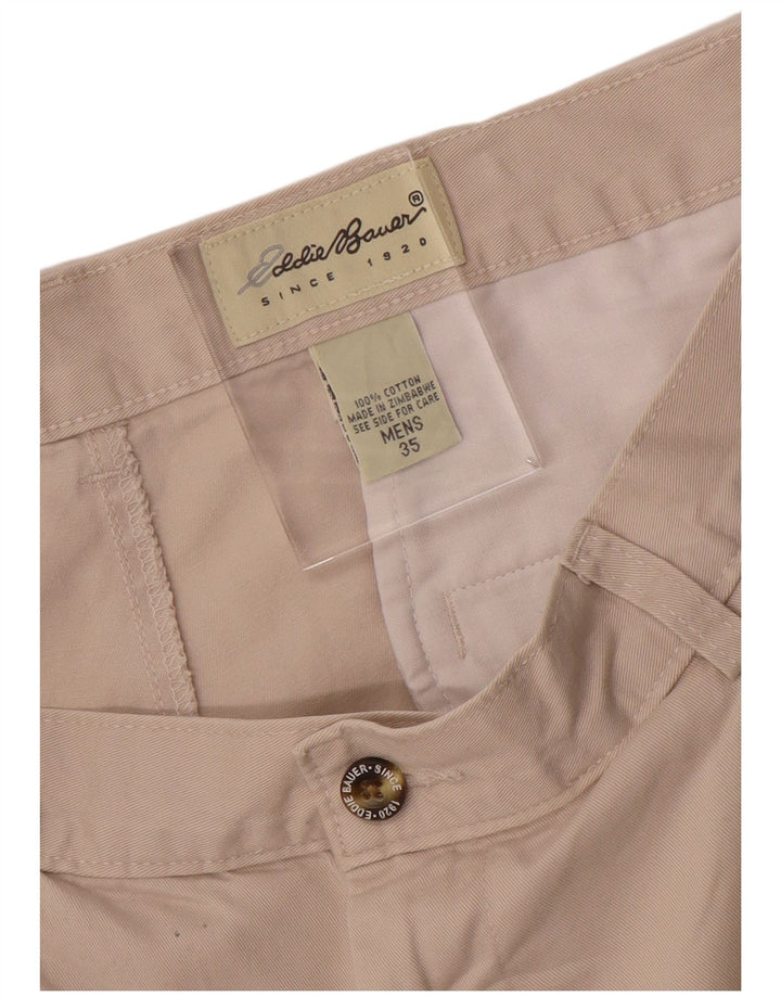 EDDIE BAUER Pantalones cortos chinos con clavijas para hombre W35 Algodón beige grande