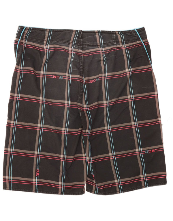 Rip Curl Mens Graphic Bañador Shorts XL Gris Cuadros