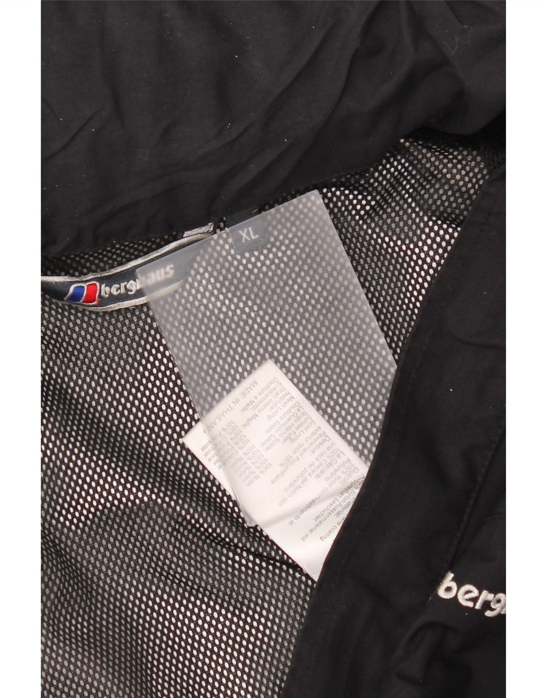 Berghaus Chaqueta impermeable con capucha para hombre UK 42 XL Nylon negro