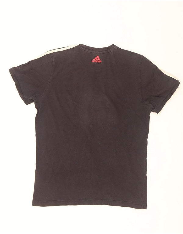 Adidas - Camiseta gráfica para hombre, talla mediana, algodón negro