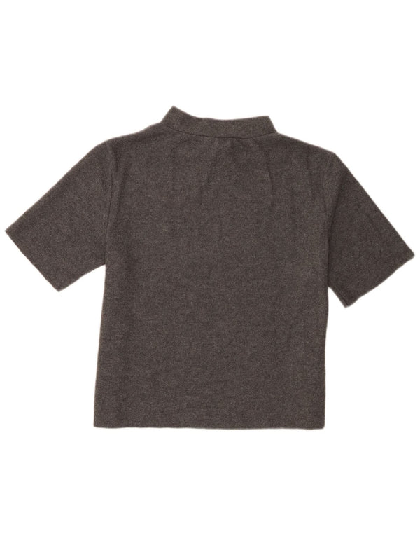 Zara Mujer Camiseta Top UK 44 Grande Gris Poliéster