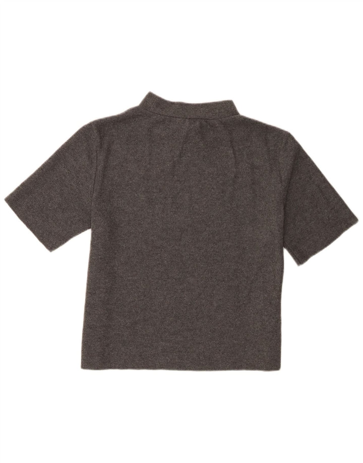 Zara Mujer Camiseta Top UK 44 Grande Gris Poliéster