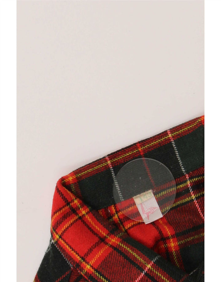 Vintage hombres sobrecamisa franela camisa tamaño 43 gran lana a cuadros rojos