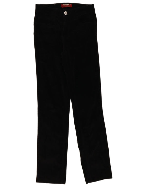 Carrera Mujer 753 Pantalón Recto De Pana W28 L33 Algodón Negro