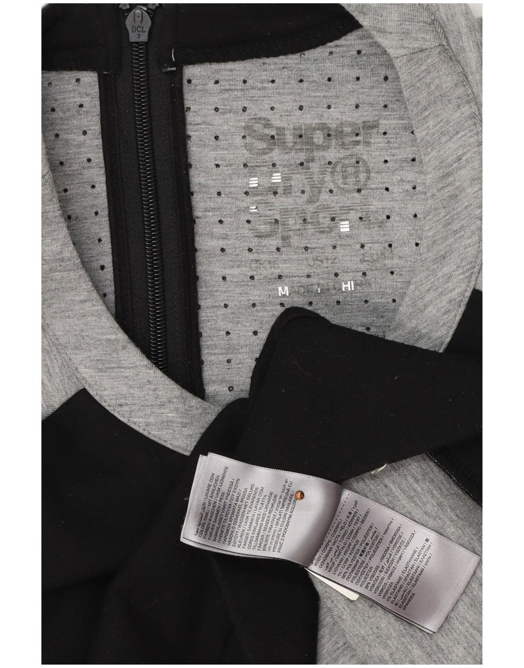 Superdry Mujer Sudadera Gráfica Jumper UK 46 Large Negro Colorblock